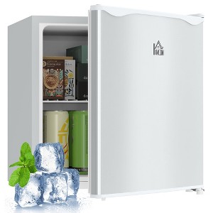 HOMCOM Mini Freezer Countertop, 1.1 Cu.Ft Compact Upright Freezer with Removable Shelves, Reversible Door for Home, Dorm, Apartment and Office - 1 of 4