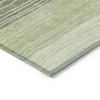 Artichoke Green And Taupe Striped Washable Indoor Outdoor Area Rug - 4 of 4