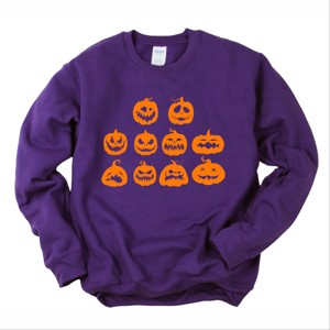 Simply Sage Market Halloween Pumpkin Faces Sweatshirt - 1 of 4