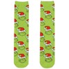 Dr. Seuss Adult The Grinch Santa Hat Fuzzy Cozy Anti-Slip Crew Socks 1 Pair (OSFM) Green - 2 of 4