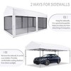 Suntime 10 Foot x 20 Foot  Easy Pop Up Rectangular Canopy with Removable Sidewalls and Wheeled Carry Bag for Commercial and Recreational Use, White - 4 of 4