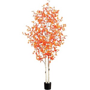 HomeStock  8 ft. Artificial Tree in Pot for Indoor/Outdoor - 1 of 4