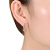 Guili Sterling Silver Drop Earrings with Clear Round CZ in Rose, Gold, or Rhodium Plating – A Timeless and Elegant Jewelry Collection Essential - 4 of 4