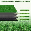 Zevemomo 3-Pack Artificial Grass Turf 3.3x10ft, Synthetic Lawn with Drainage Holes for Indoor/Outdoor Use on Balcony Garden Patio & Pet Areas - 3 of 4