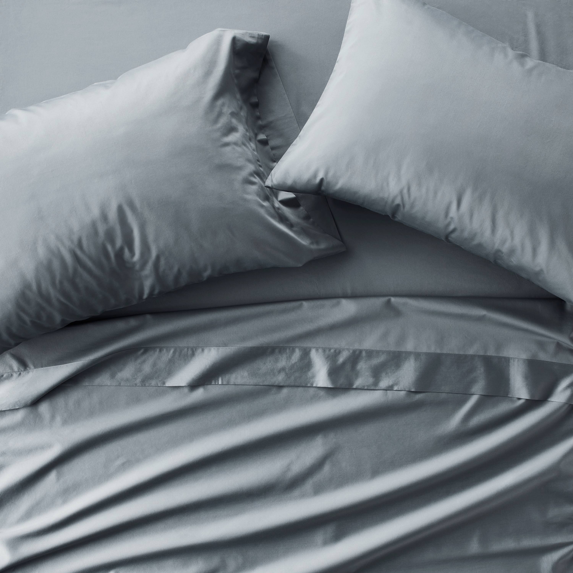 Queen 600 Thread Count Sateen Sheet Set Mineral Blue - Casaluna™