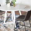 Maliang 3-Piece Round Dining Set, 1 Trestle Dining Table with 2 Stylish Chairs - 3 of 4