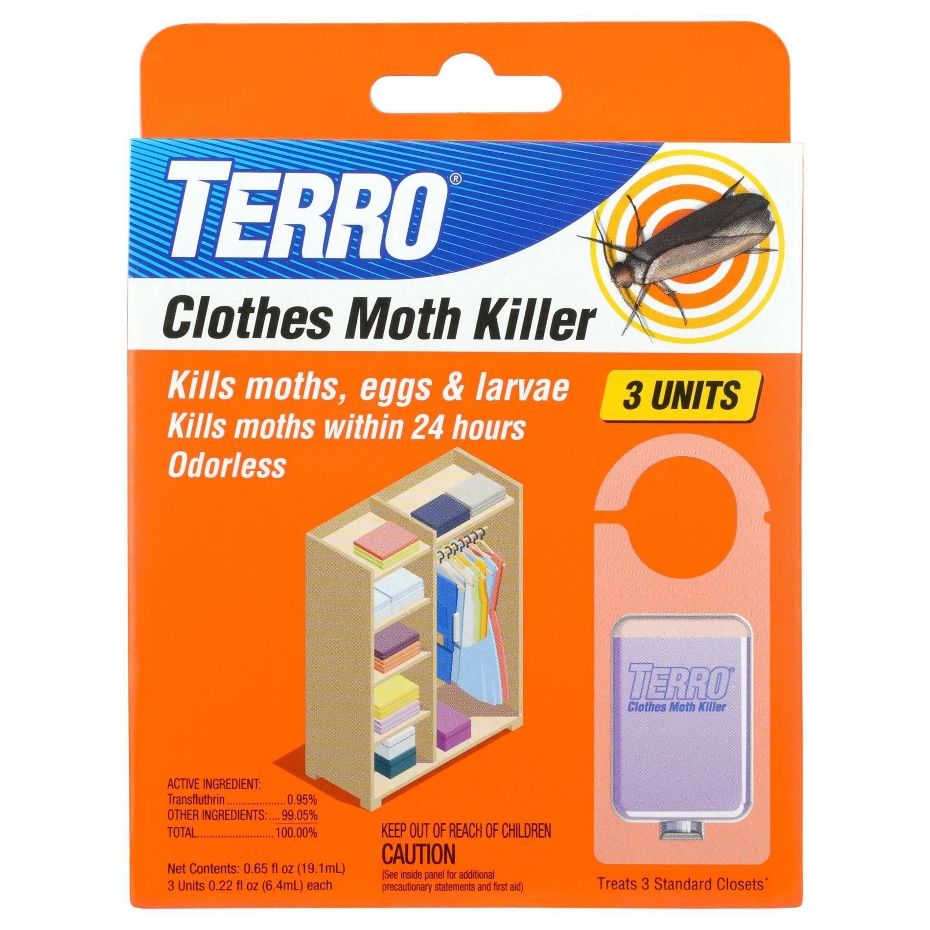 Terro 3pk Clothes Moth Killer Pest Barriers