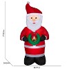 Gemmy Christmas Airblown Inflatable Santa OPP , 6.5 ft Tall, Multi - 3 of 4