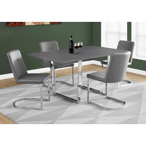 NicBex 60" Rectangular Dining Table with Chrome Metal Legs Modern Contemporary Dining Kitchen Table for Kitchen, Dining Room - 1 of 4