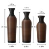 Floor Standing Vases Set of 3, PVC Decorative Floor Vase, 27/23/19 Inch Oversized Flower Vases for Fireplace Office, Hallway Standing Vases Brown - 2 of 4