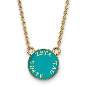 Black Bow Jewelry 14k Yellow Gold Plated Sterling Silver Zeta Tau Alpha Greek Life Necklace 18 Inch - 1 of 4