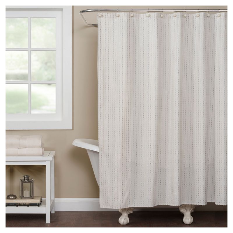 Hopscotch Polyester/Cotton Shower Curtain Cream - Saturday Knight Ltd, 1 of 5