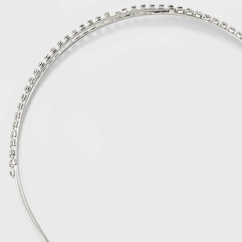 Rhinestone Wire Twist Headband - A New Day&#8482; Silver, 4 of 5