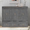 Full/Queen Size Murphy Bed with USB Port and a Large Drawer - ModernLuxe - 2 of 4
