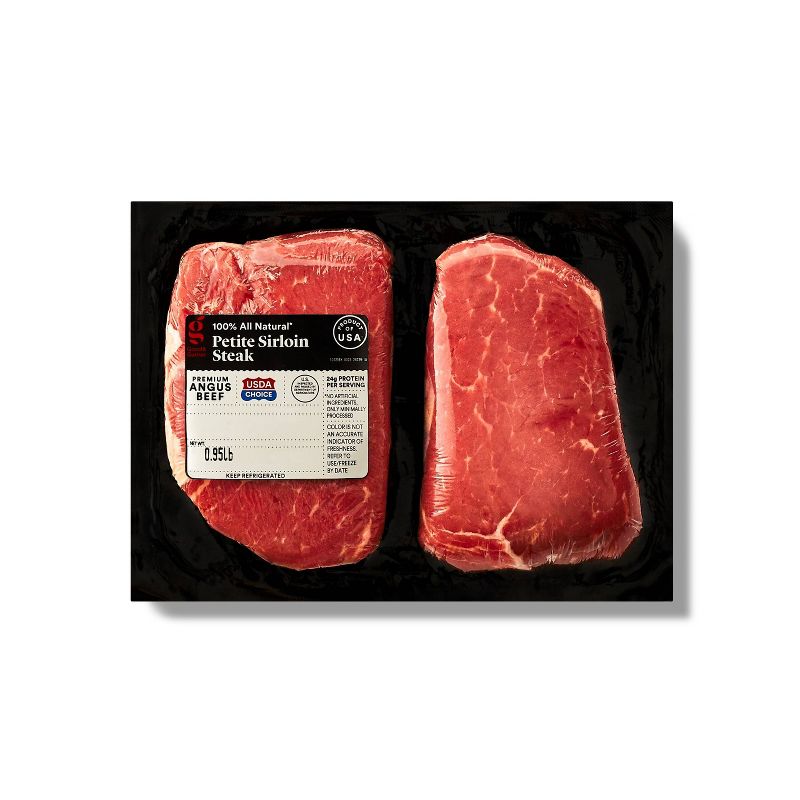 USDA Choice Angus Petite Sirloin Steak - 0.60-1.06 lbs - price per lb - Good &#38; Gather&#8482;, 1 of 7