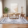 Washable Floral Living Room Bedroom Rugs, Distressed Print Vintage Floor Carpet for Dining Room, Non Slip Soft Indoor Floor Rugs - 4 of 4