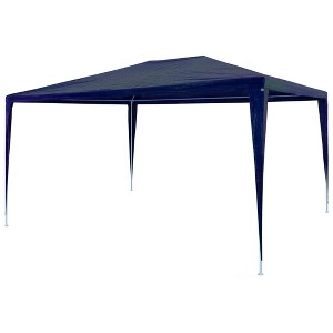 vidaXL Water-Resistant PE Party Tent 9.8'x13.1', Outdoor Gazebo with UV Protection and Rust-Resistant Steel Frame, Easy Assembly, Blue. - 1 of 4