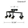 Pro Track Spiral 5-Head LED Ceiling Track Light Fixture Kit Spot Light GU10 Directional Adjustable Black Modern Kitchen Bathroom Dining 15 3/4" Wide - 4 of 4