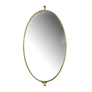 27" Metal Pivoting Oval Wall Mirror - Storied Home - 1 of 4