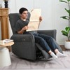 KTMBDW Power Recliner Chair, 270 Swivel Rocker Chair,Small Rocking Recliner Chair for Small Spaces,Upholstered Glider Recliner Chair with Side Pockets - 3 of 4
