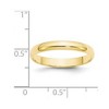 Black Bow Jewelry 2mm to 6mm 10K Yellow Gold Lightweight Half Round Standard Fit Band - 3 of 4