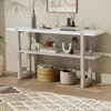 PAGED 54 inch Console Table,Retro Entryway Table with Marble-Effect Top and Open Shelf for Living Room,Hallway - 2 of 4