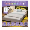 Twin Size LED Metal Floating Bed Frame with Charging Station For Bedroom - 4 of 4