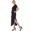 Women's Short Sleeve V-Neck Maxi Dress - White Mark - 3 of 4