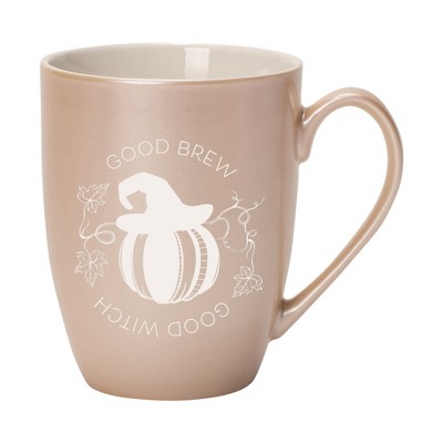 Elanze Designs Good Brew Good Witch Precious Pearl 10 ounce New Bone China Coffee Cup Mug