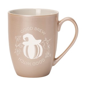 Elanze Designs Good Brew Good Witch Precious Pearl 10 ounce New Bone China Coffee Cup Mug - 1 of 4