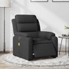 vidaXL Electric Massage Recliner Chair - Fabric Wingback Black Recliner with Vibration Massage, Automated Footrest/Backrest for Living Room/Office - 2 of 4