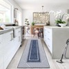 Washable Modern Bordered Rug Non Slip Low Pile Rug Soft Throw Floor Cover Foldable Indoor Carpet for Living Room Bedroom Playroom Nursery - 2 of 4