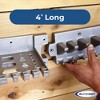 Suncast 4 Foot Wall Mount Garden Long Handled Tool Hanger Organizer, Platinum - 2 of 4