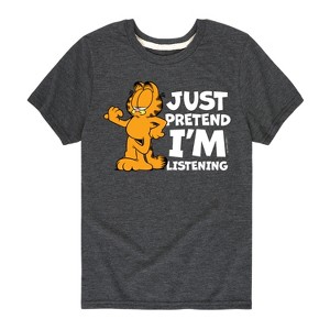 Boys' - Garfield - Pretend I'm Listening Short Sleeve Graphic T-Shirt - 1 of 4
