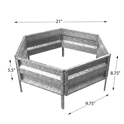 Galvanized Iron Raised Garden Bed Planter Box