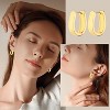 Chunky Hoop Earrings Set 14K Gold Hoop Earrings for Women Hypoallergenic, Thick Hoops Earring set, Twist Huggie Hoop Earring - 2 of 4