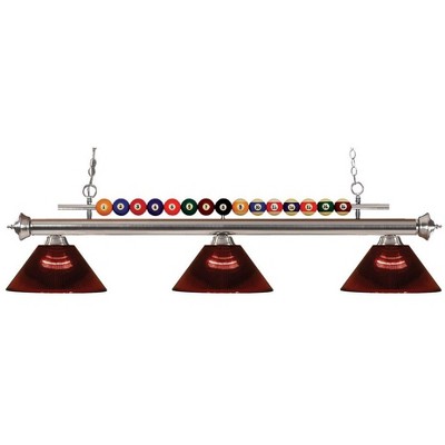Z-Lite Shark 3 - Light Island Pendant Light in  Brushed Nickel