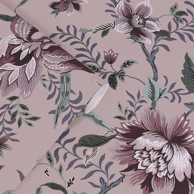 Edita's Garden Pale Blackberry Floral Wallpaper Roll