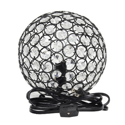 Bronze Crystal Ball Sequin Nightstand Lamp