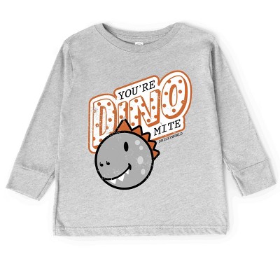 The Juniper Shop SmileyWorld You're Dino-Mite Toddler Long Sleeve Tee