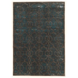 HomeStock Platinum IronGate Blue & Cream 5x7.6, Transitional, Power Loomed - 1 of 4