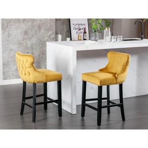 CAVINAS 26.7"Chic Bar Stools Counter Height,Set of 2/4,Wind-Back Counter Stools,Upholstered Chairs for Kitchen,Coffee&Dining Room - 1 of 4