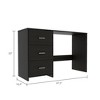 Vynxaria Classic Professional 3-Drawer Writing Desk - Black Wengue Finish - 4 of 4