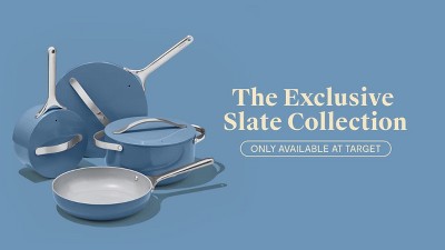 Marigold Non-Stick Aluminum Ceramic 4.5qt Saute Pan with Lid