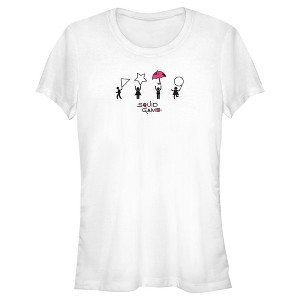 Juniors Womens Squid Game Silhouette Icons T-Shirt - 1 of 4