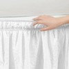 Ruched Ruffle Elastic Easy Wrap Around Bedskirt Pure White Single Queen/King/Cal King - 4 of 4
