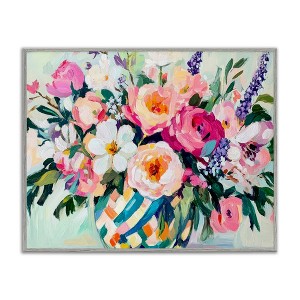 Stupell Industries Colorful Bouquet in Spring Vase Framed Giclee Art - 1 of 4
