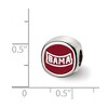 Black Bow Jewelry Sterling Silver Alabama Crimson Tide NCAA Bead Charm - 3 of 4