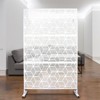 DSVIMOY Outdoor & Indoor Privacy Screen, Freestanding Decorative Privacy Screen for Deck Balcony Patio, White, 48"*76"*16" - 4 of 4
