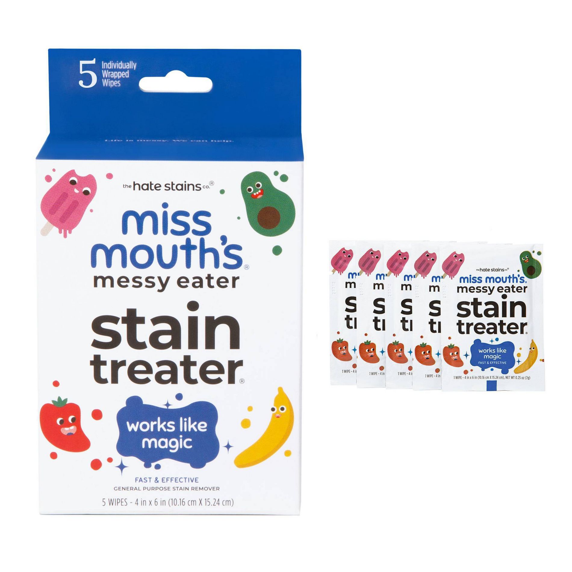 Miss Mouth's Messy Eater Stain Treater Wipes - 5 pk